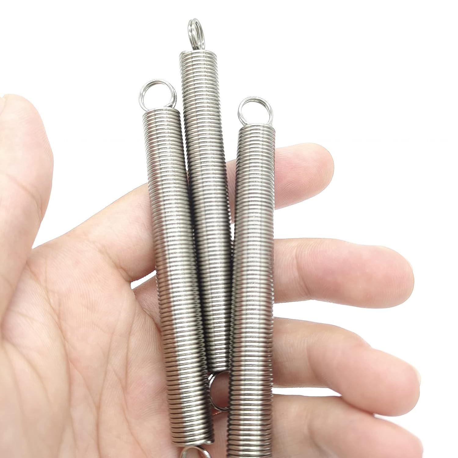 Xhuan-Compression Spring Wire Diameter 0.6mm, Outer Diameter 8mm, Length 140-300mm 304 Stainless Steel Expansion Tension Hook Spring, 2 Pieces, Sturdy Multipurpose(200mm)