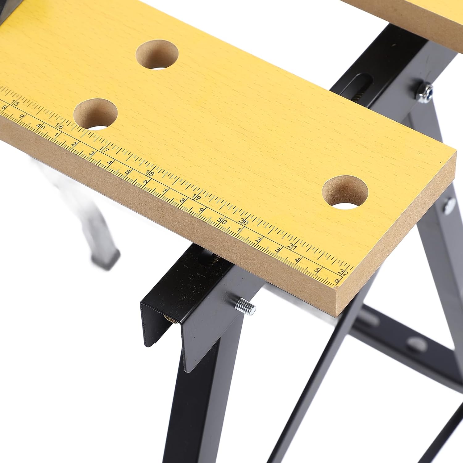 Pilipane Folding Work Table Tool Sturdy Portable Steel Frame Workbench for Workshop Repair Tools and DIY Projects with MDF Vise Jaws Compact Lightweight Design Holds Up to 220 lbs