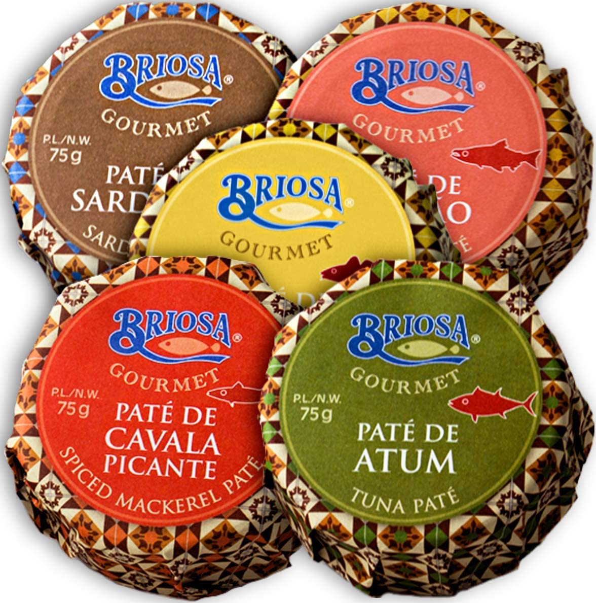 Sardynka, makrela, łosoś, tuńczyk i dorsz 5 x 75 g, Briosa Gourmet/Portugalia