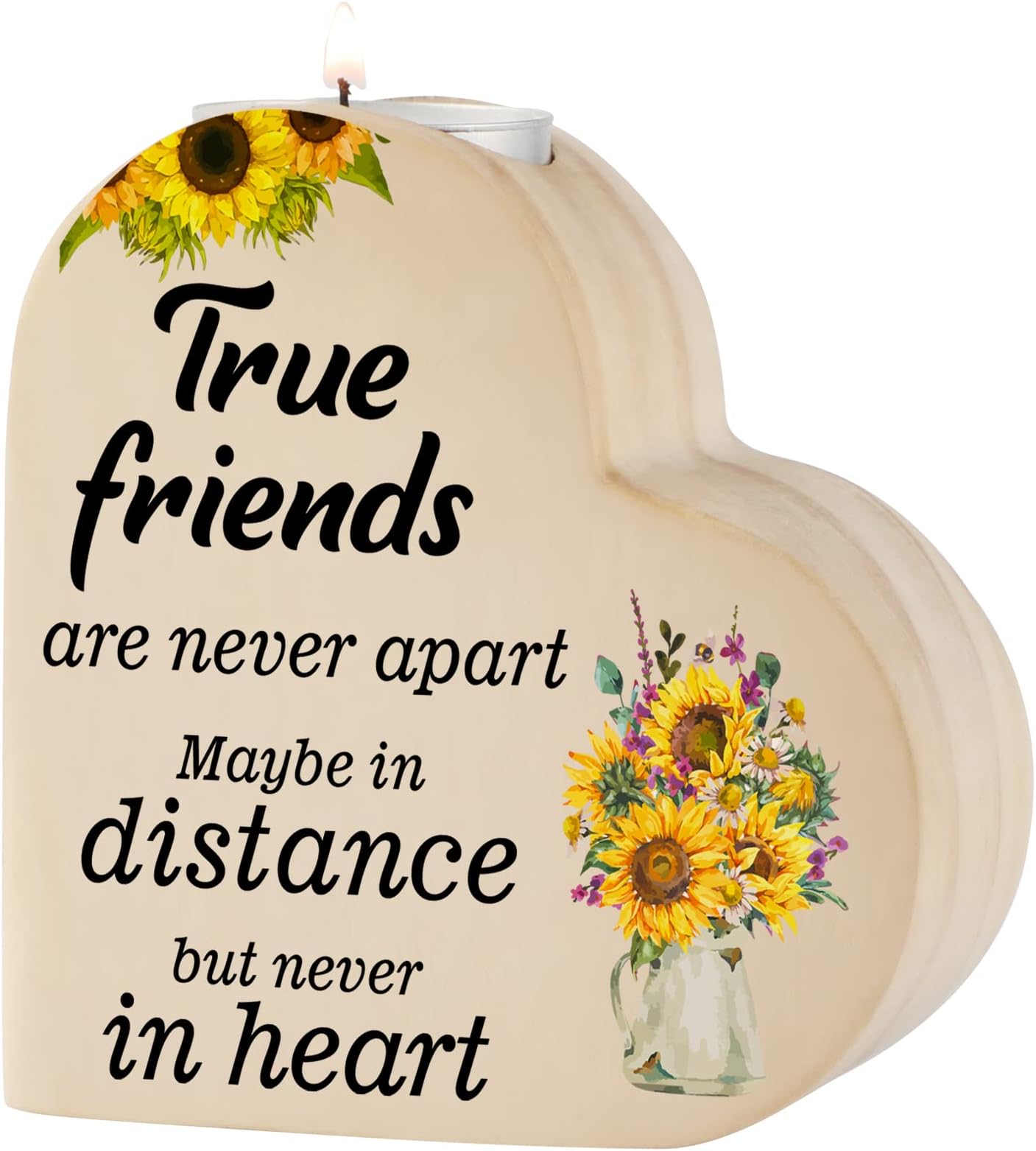 Blumuze Friend Gifts, Heart-shaped Candlestick Candle Holders Gifts for Friend, Best Friend Birthday Gifts, Gifts for Friend on Her Anniversary Graduation Mothers Day, Presents for Friend Bestie