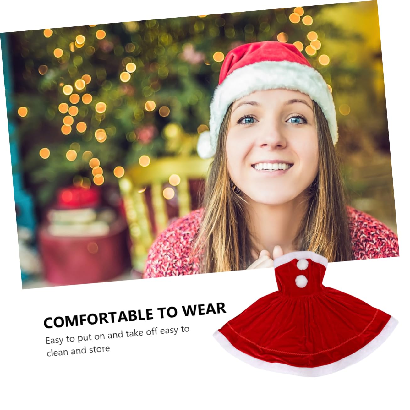 Ipetboom Disfraz de Cosplay Navideño para Fiesta Bonito Vestido de Alce Color Rojo para Espectáculos Navideños y Celebraciones de Belleza