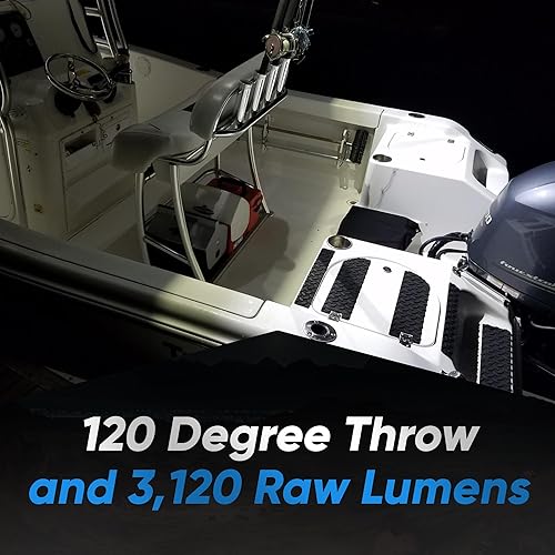 Miniatura 3 de Haz de luz esparcidora marina  Clasificación IP69K Luz esparcidora de escena LED marina de una sola fila, 40 W 120 grados de tiro y 3.120 lúmenes
