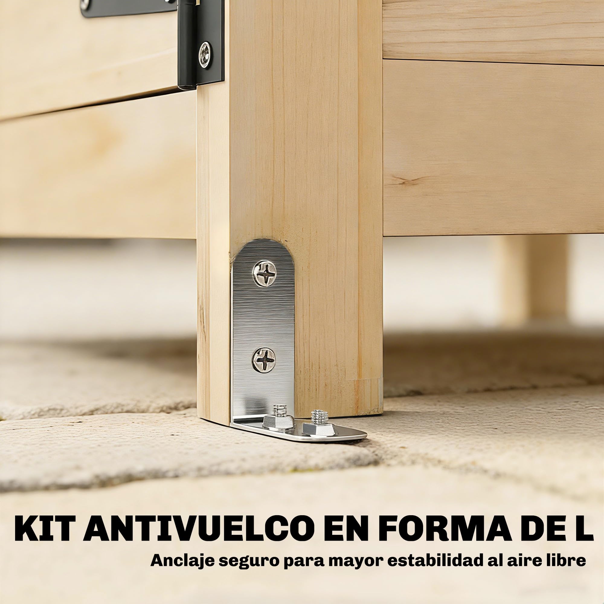 Outsunny Armario de Exterior de Madera Caseta Jardín Exterior con Techo de Asfalto 2 Puertas Ventiladas con Pestillo 2 Estantes Extraíbles Cobertizo de Jardín para Almacenaje Herramientas Natural