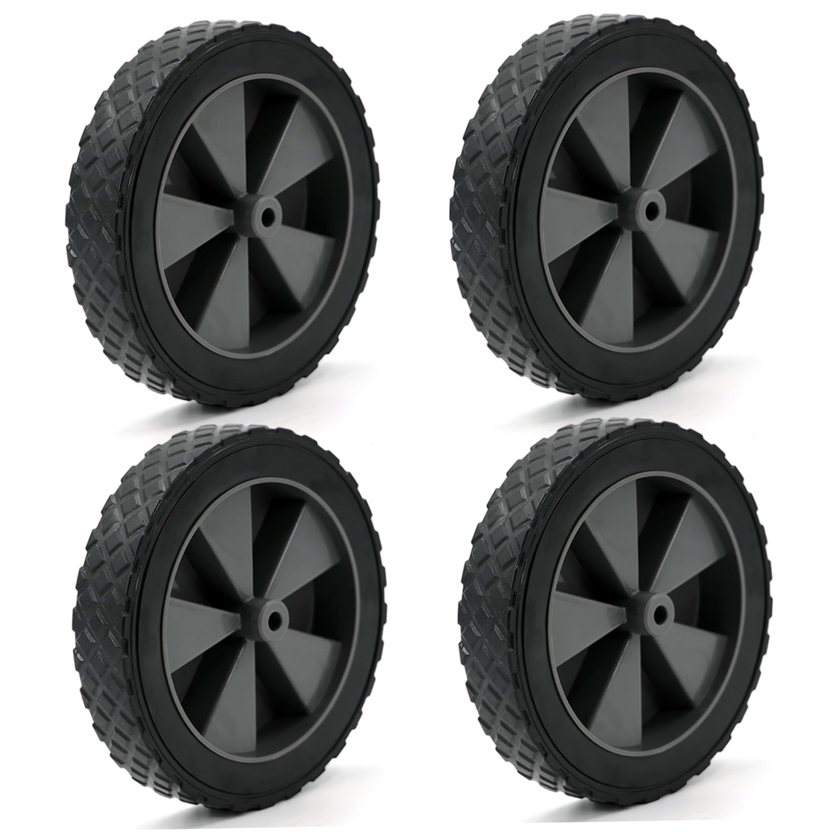 Hand Truck Wheels, 4-Pack Folding Wagon Replacement Wheels - 5 Inch Hand Truck Tires Fit for Most Camping Carts & Utility Wagons, Tires