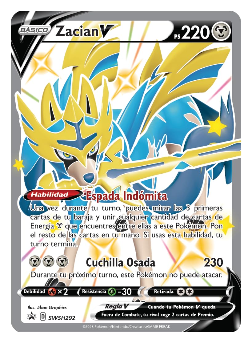 Pokémon: Colección prémium con Figura Zacian variocolor de Cenit