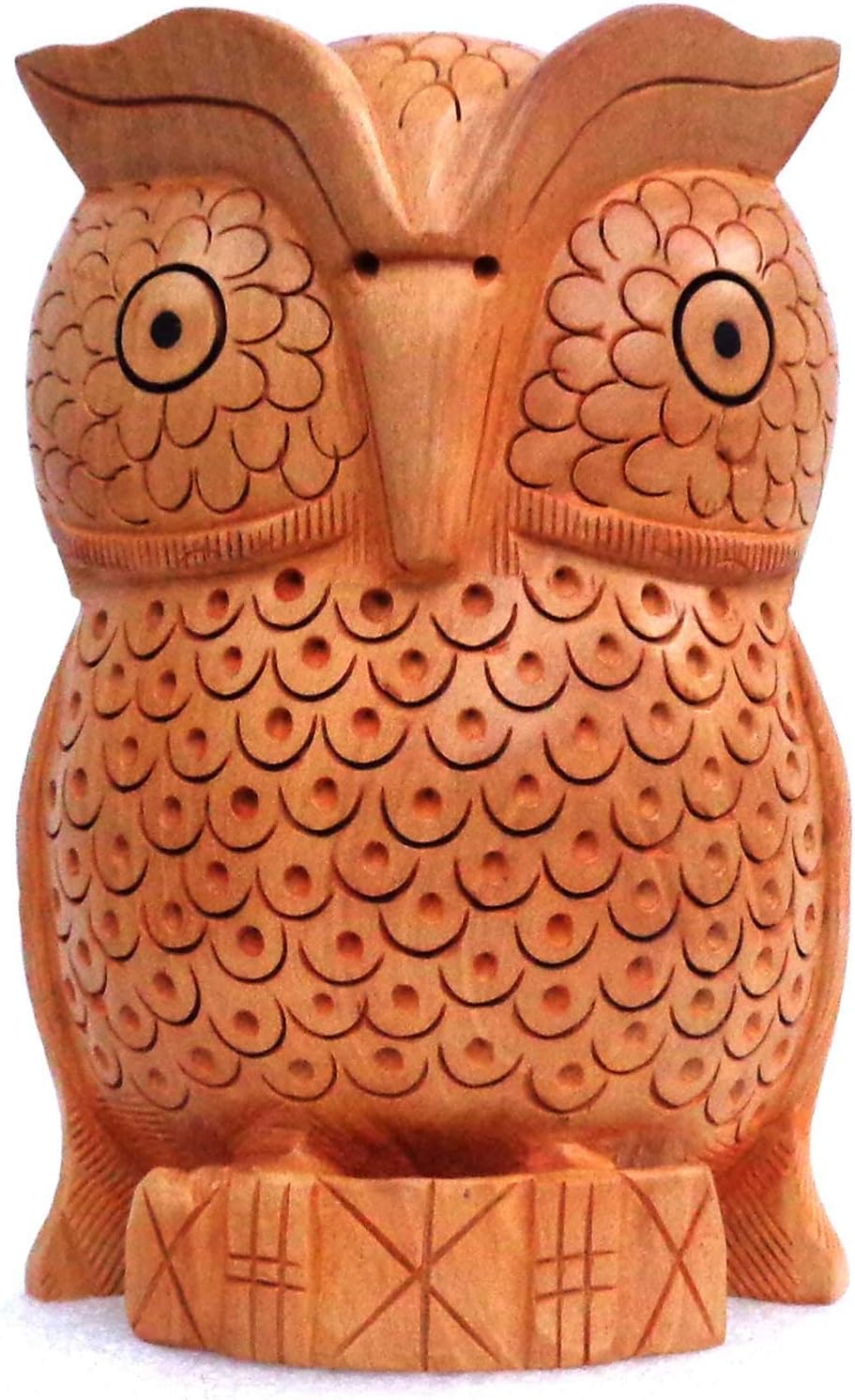 LAVANSHI 6" Kadamba Wood Owl Decorative Showpiece (16 cm , Brown)