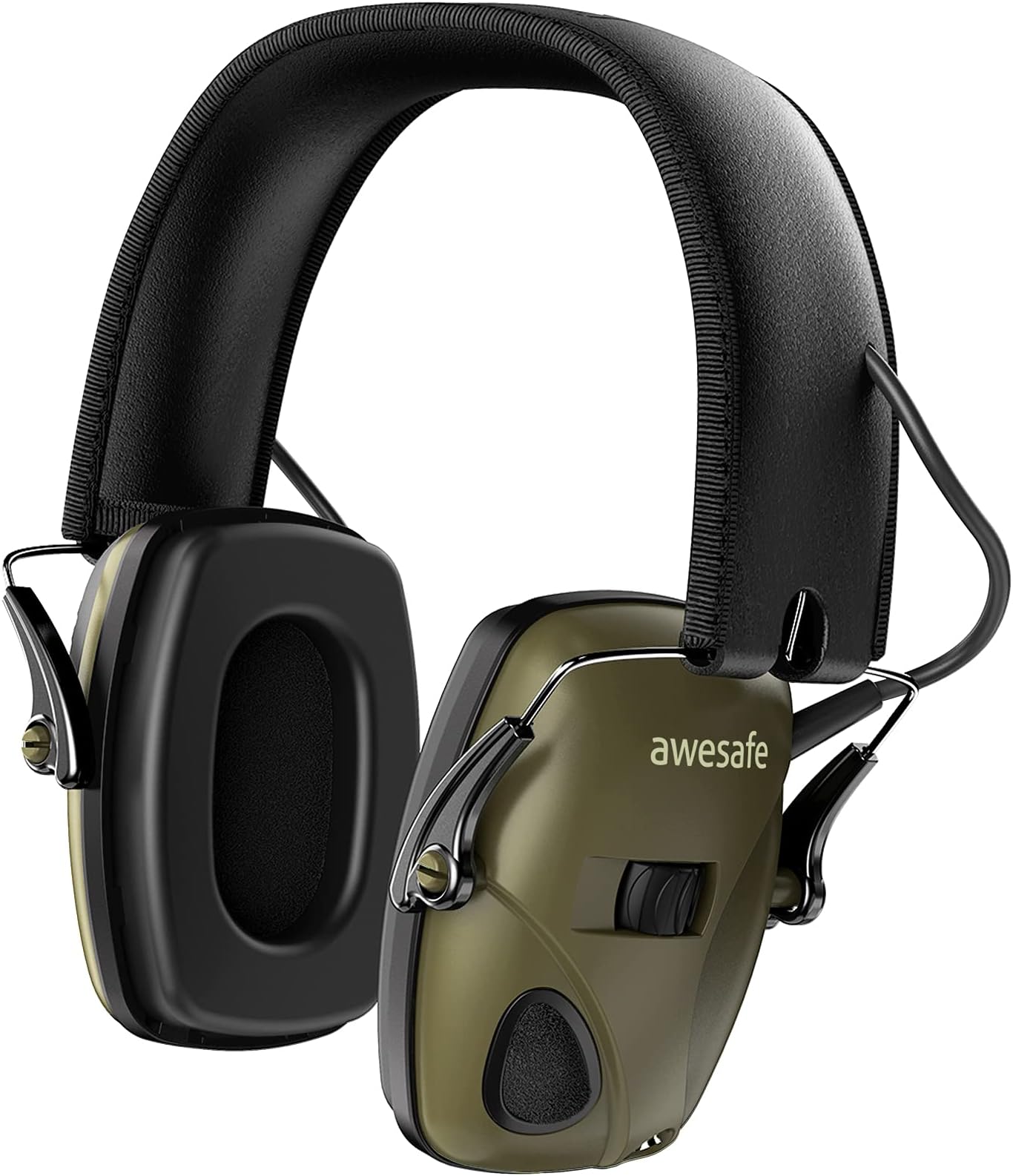 awesafe GF01 Electronic Shooting Earmuffs Ear Defenders Noise Reduction Sound Amplification Electronic Safety Ear Muffs, NRR 24, Ideal for Shooting and Hunting