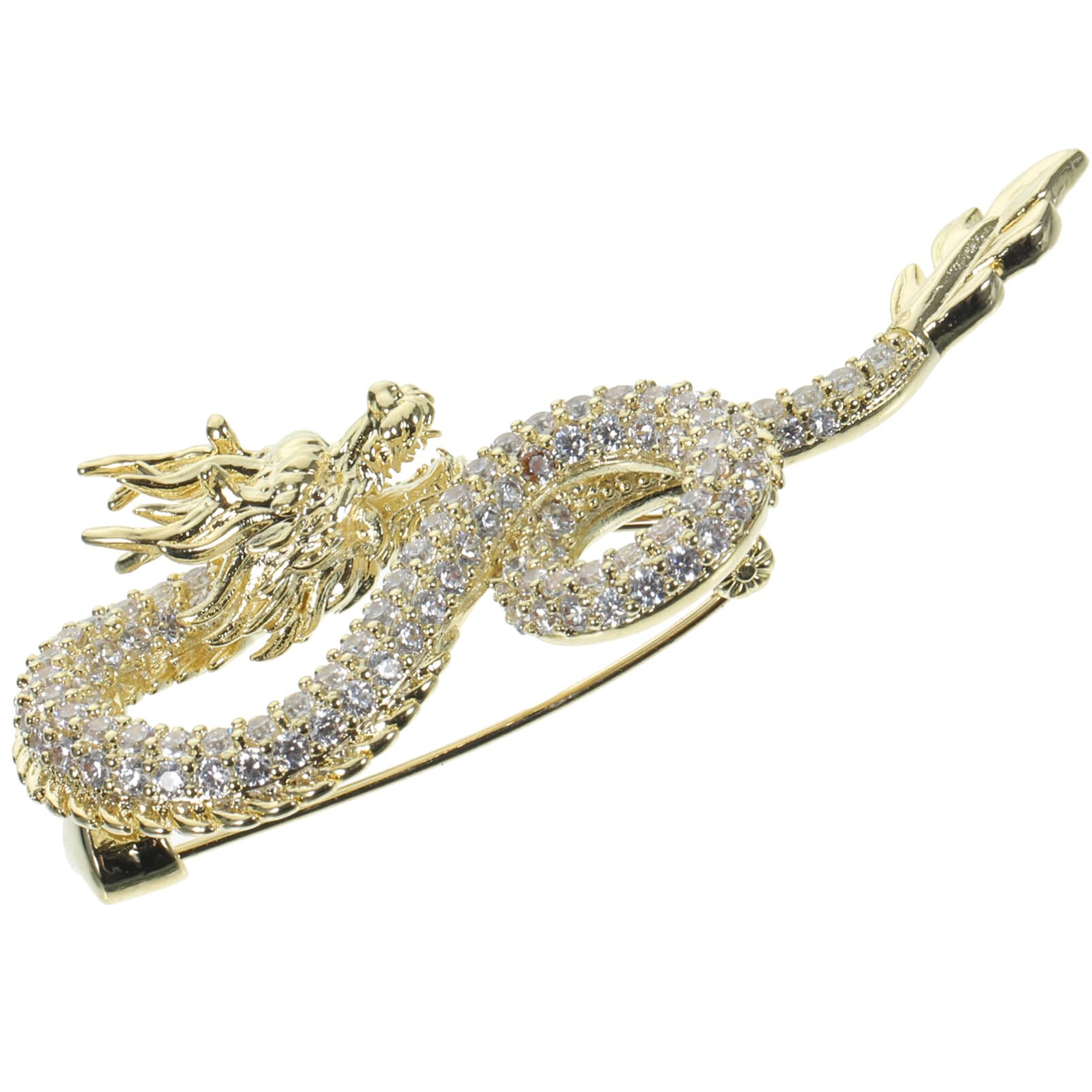 Emaille Vintage Dragon Brosche Pin Frauen Männer Tierstifte Clip -Revers für Schals Pullover Jacken Kleidung Kleidung 5x2.1x1cm