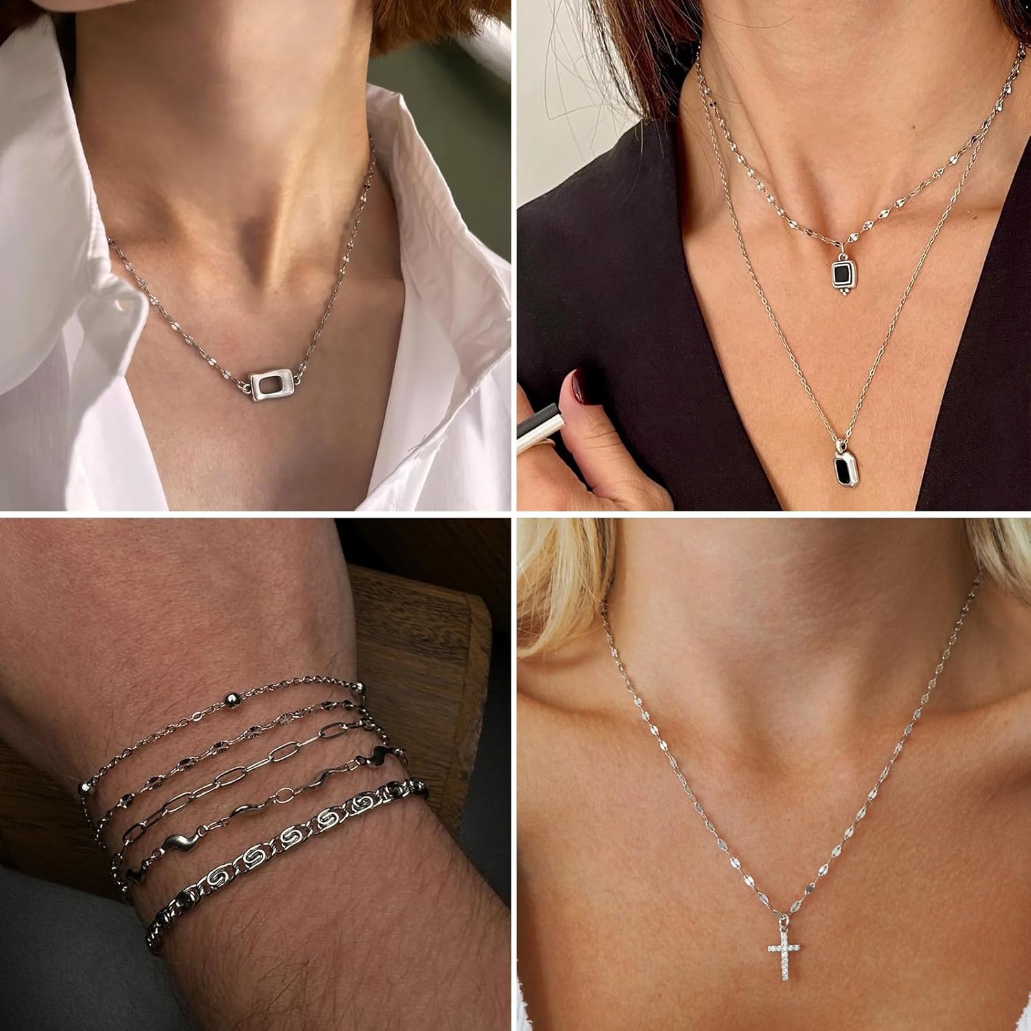 66FT Stainless Steel Lip Chain for Jewelry Making 2MM Silver Sparkly Link Chains Roll Bulk for DIY Crafts Jewelry Making - Image 4