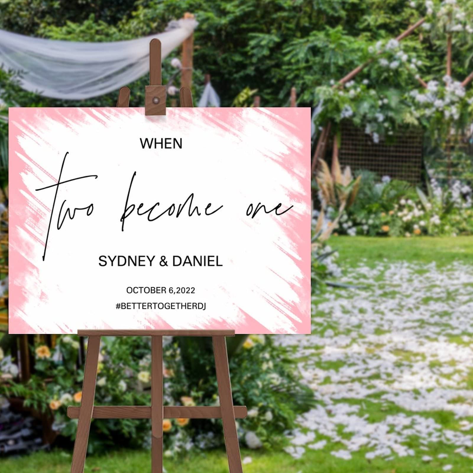 Panneau de bienvenue de mariage personnalisable pour guider et accueillir vos invités