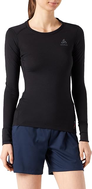 ODLO Women's Functional Underwear Long-Sleeve Shirt Merino 200 Functional Underwear Long-Sleeve Shirt (Pack of 1)