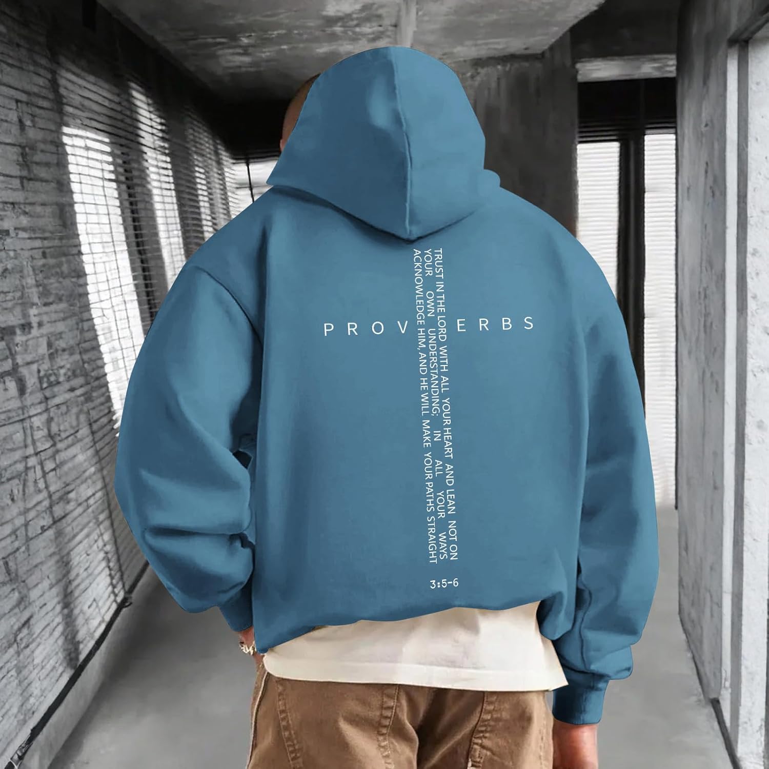 Christian Hoodies for Men Inspirational Religious Faith Cross Sweatshirts Vintage Bible Verse Graphic Hoodie Pullover - Image 5