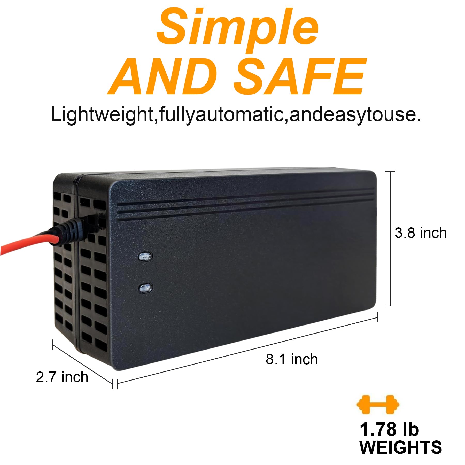 Amazon.co.jp: 36V 10A リチウムバッテリー充電器 43.8V LiFePO4 
