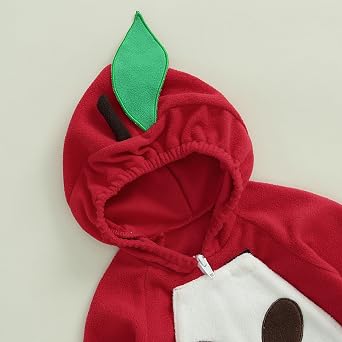 VISGOGO Newborn Baby Halloween Costumes for Girls Boys Long Sleeve Hooded Zipper Jumpsuit Romper Clothes