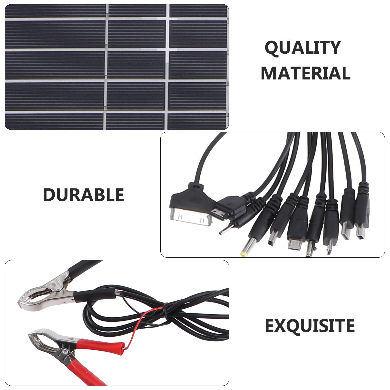 Pannello Solare Monocristallino 200w Nero per Esterni | 12v Caricabatterie, Facile da Trasportare, Resa Elevata, per Viaggio e Campeggio