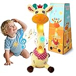 LUKETURE Dancing Giraffe Toy Stuffed Plush, Cute Interactive Talking Giraffe Gift for Girls Boys Kids, Musical Baby Toys Singing 10 Children\'s Song Repeats What You Say (Dancing Giraffe)