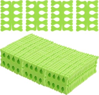 100 Pairs Toe Separators for Pedicure, Pedicure Toe Separators, Pedicure Tools for Feet, Toe Separators for Women, Nail Art Manicure Polish Pedicure DIY Tools, Green