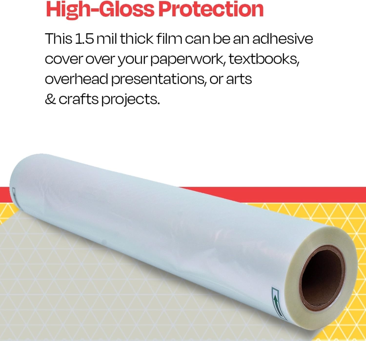 School Smart Laminating Film Roll, 27 Inches x 500 Feet, 1.5 mil Thickness