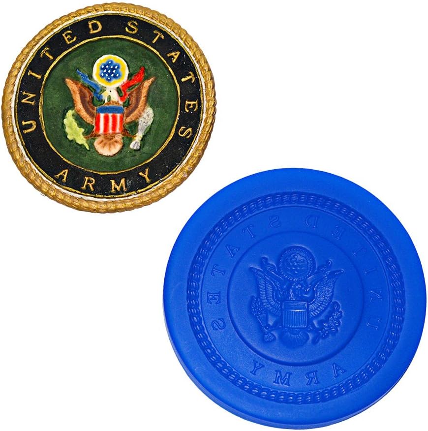 Large Army Insignia Silicone Mold Mn268 by First Impressions Molds