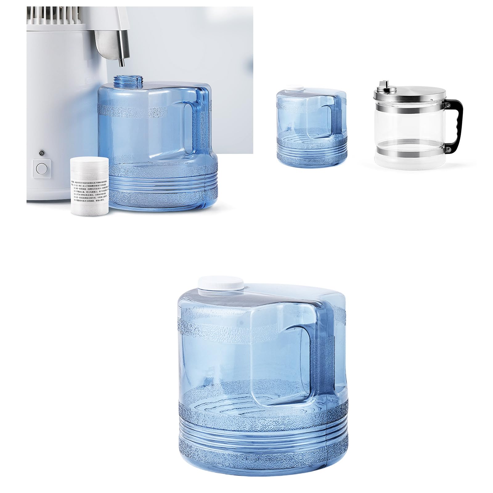Contenedor colector de agua para encimera, destilador, máquina destilada, botella de repuesto para hogares o laboratorio, almacenamiento de agua destilada