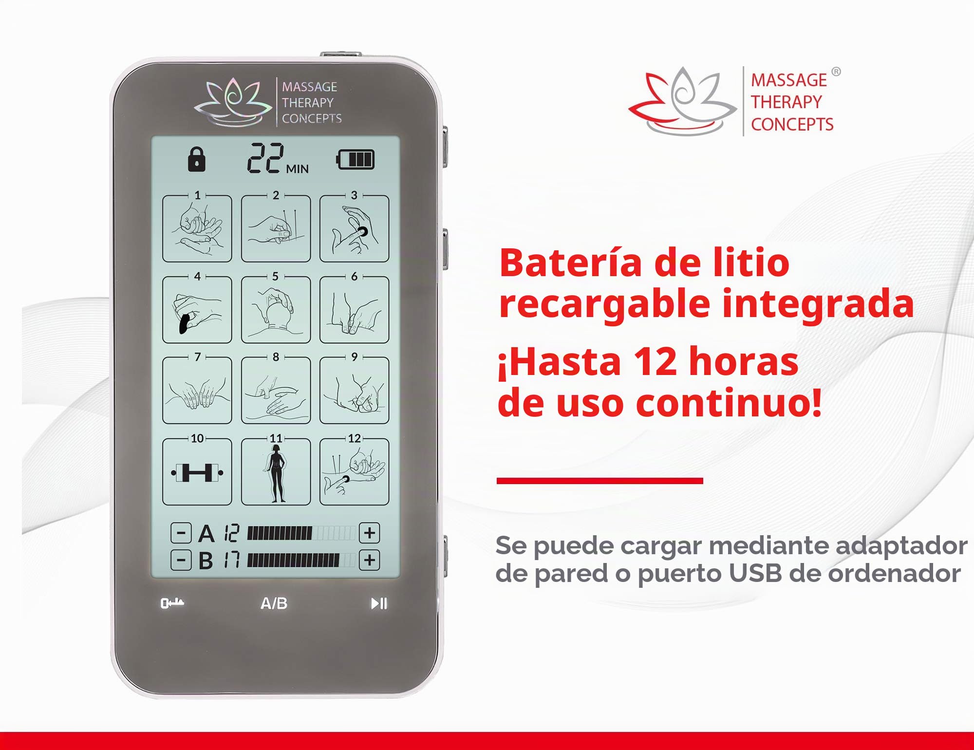 Unidad TENS y estimulador muscular EMS para terapia de alivio del dolor,ciática,dolor de cuello y espalda,máquina de estimulación portátil para recuperación muscular|12modos y 20 niveles de intensidad