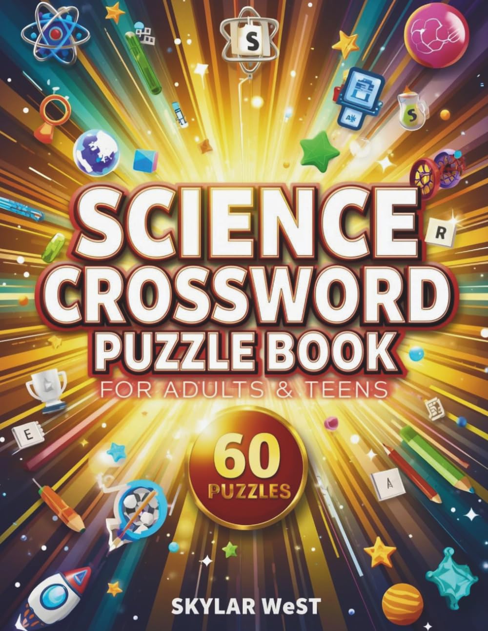 Science Crossword Puzzle Book for Adults & Teens: 60 Fun & Challenging Crossword Puzzles to Boost Scientific Knowledge, Sharpen Critical Thinking & Enjoy Hours of Brain-Training Fun
