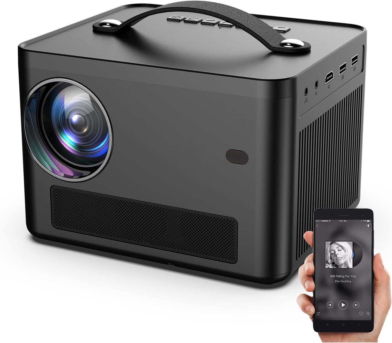 SUPBRO Mini Projecteur Vidéoprojecteur Portable, Cadeau