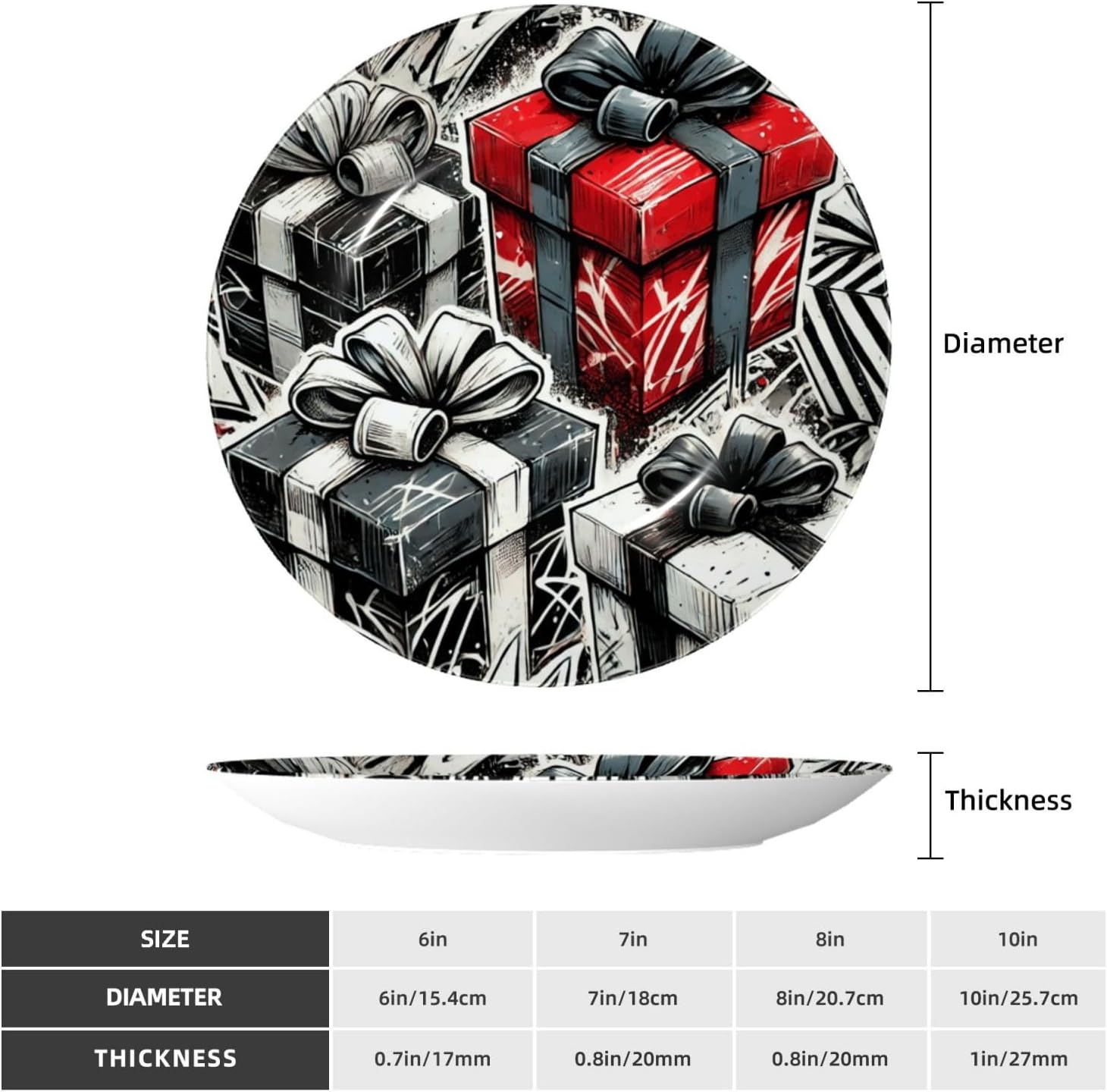 Present-Boxes 10 Inch Decorative Plate With Stand, Elegant Display Wall Plate For Home Decor