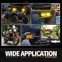 Vista 2 de Cápsulas LED ámbar, 2 unidades de luz de conducción de 40 W y 3 pulgadas, luz antiniebla ámbar, impermeable, para parachoques todoterreno, cubo