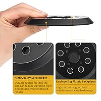 Vista 5 de Almohadillas de lijadora de repuesto de gancho y bucle de 5" y 8 agujeros compatibles con lijadora orbital aleatoria Ryobi PCL406 RS240 RS280