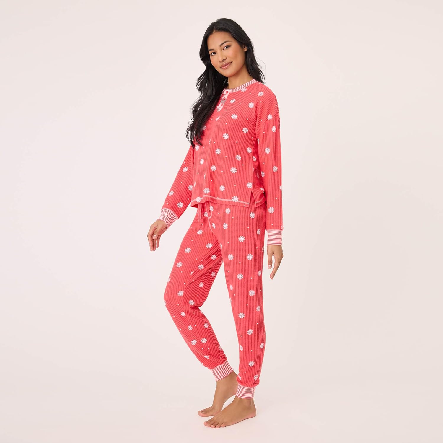 PJ Salvage womens Ski Jammie Classics Thermal Long-sleeve Top and Pajama Pant 2-piece Set - Image 2