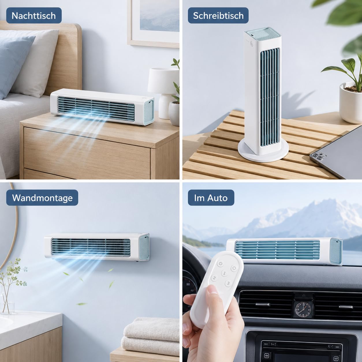 AirZuma klimaanlage, Polar Breeze Tragbare Klimaanlage AirZuma Portable AC Mobile Kühlung Mit CoolCore Technologie 30 Sek Schnelle Abkühlung Akku Betrieb Leise Für Zuhause Büro Reise