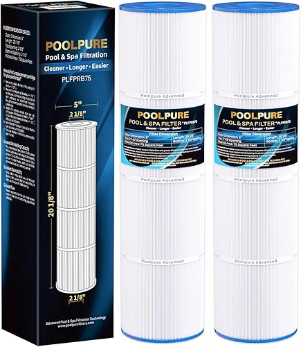 Miniatura 1 de POOLPURE Filtro de spa PRB75 reemplaza a Rainbow RTL-75, productos moldeados personalizados 25390, Pleatco PRB75, Unicel C-4975, Pentair R173435,