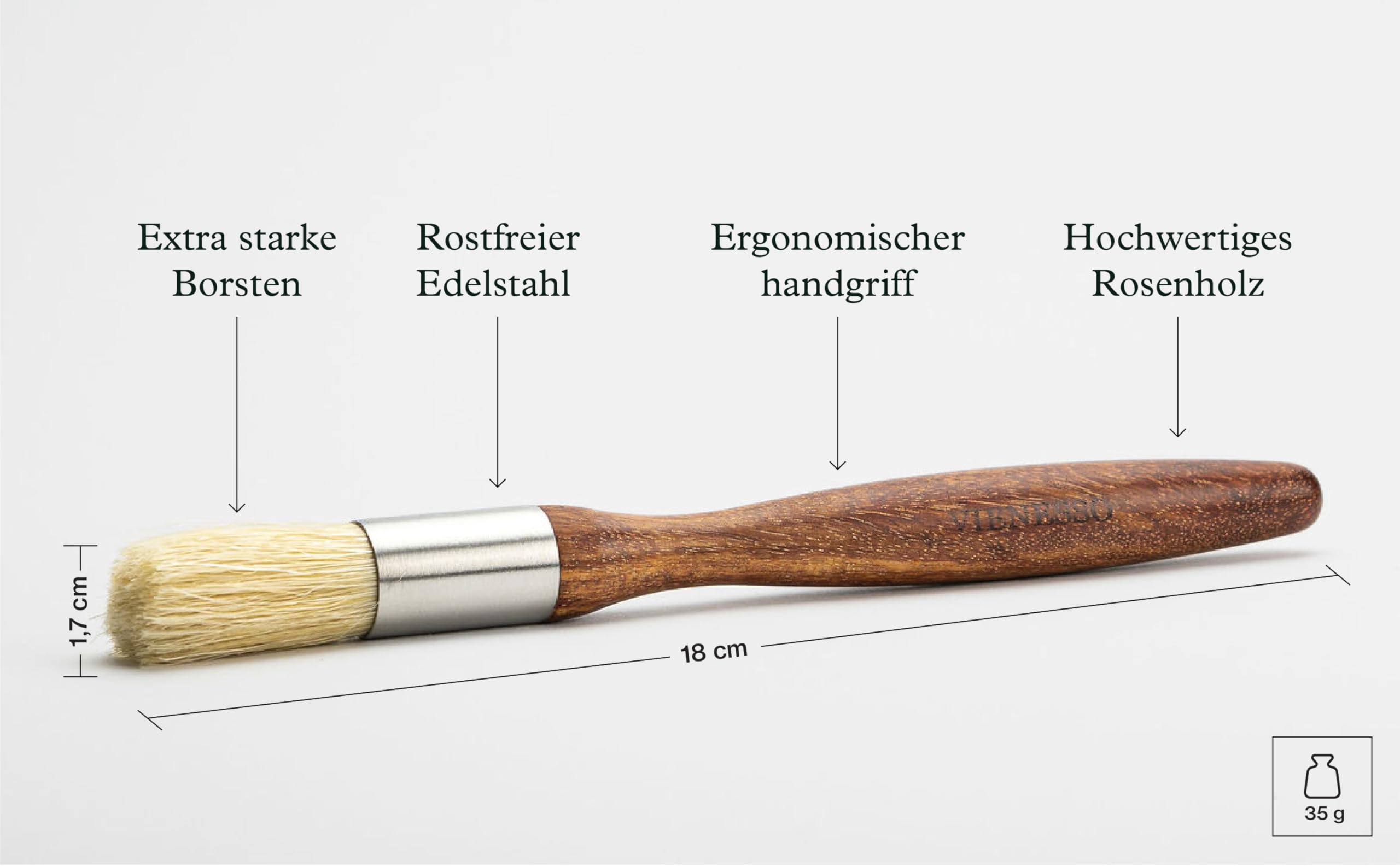 Accessoire Barista Professionnel Brosse Nettoyage Porte-Filtre 58mm MHW-3BOMBER - Outil Pro Machine à Café - Accessoire Barista Machine A Cafe Grain