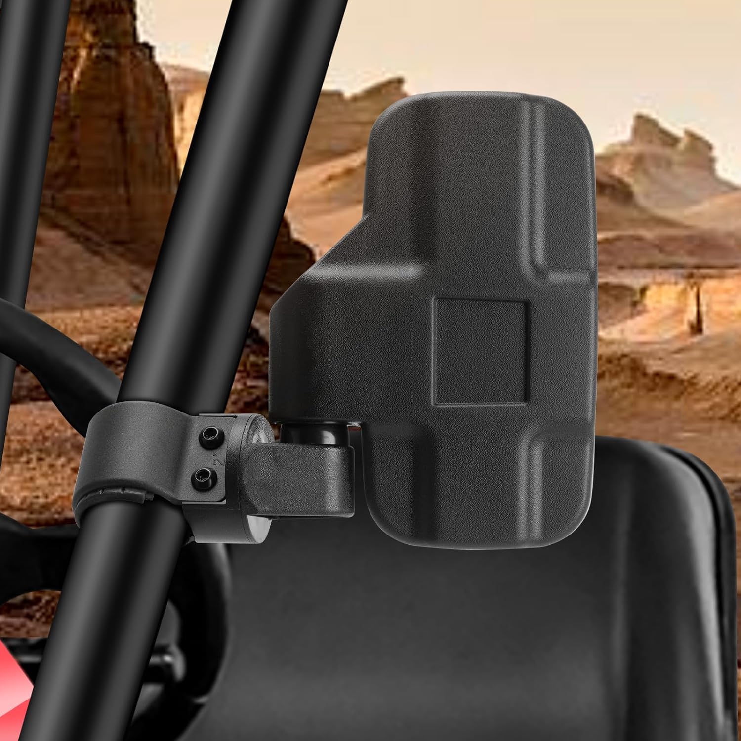 UTV Mirrors, UTV Side Mirrors Compatible with 1.6-2 IN Roll Cage Pioneer Polaris RZR 900 1000 Can Am Kawasaki Mule Rhino YXZ Zforce Shatter Proof Tempered Glass