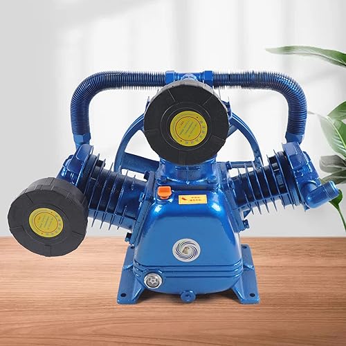 Miniatura 3 de Cabezal de bomba de compresor de aire de doble cilindro de 4KW (5.5HP), reemplazo de la bomba del compresor de aire, 175 PSI (1.16Mpa) Bomba de