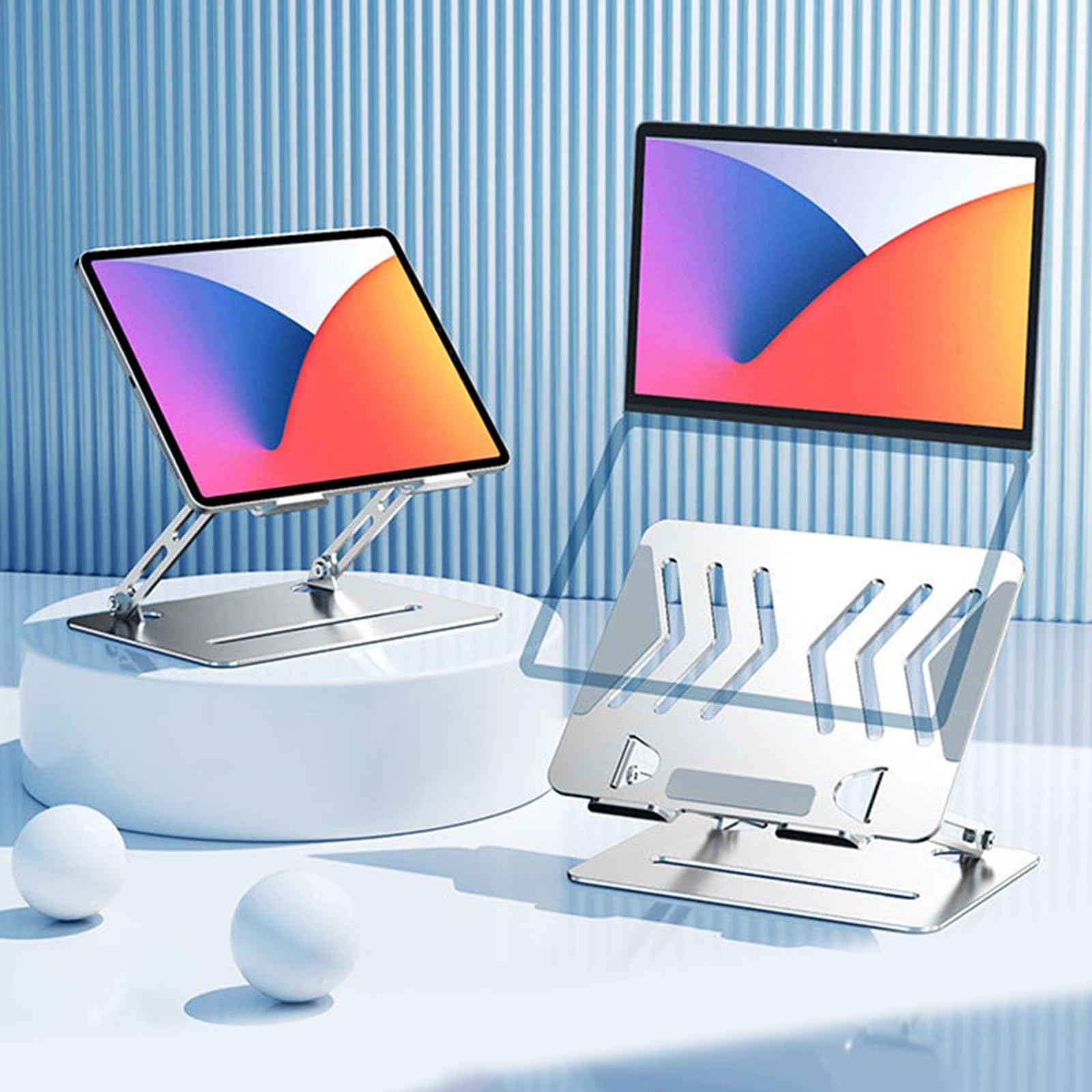 Supporto pieghevole per tablet in acciaio al carbonio Dissipazione del calore portatile regolabile per notebook Dissipazione del calore portatile