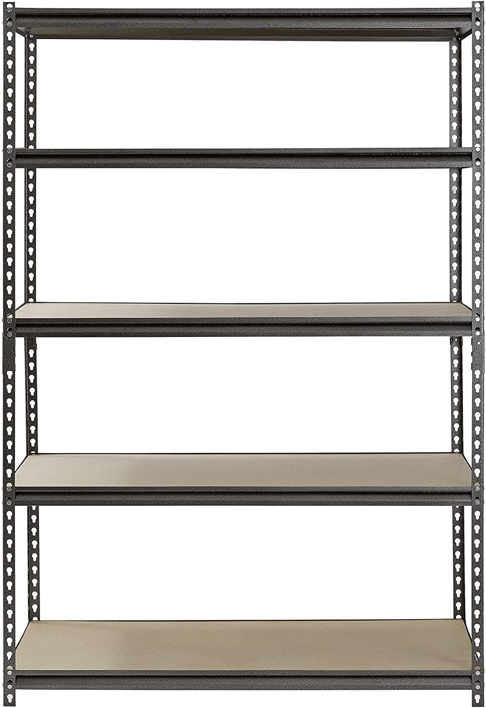 Hardware & Outdoor Heavy Duty Garage Shelf Steel Metal Storage 5 Level Adjustable Shelves Unit 72" H x 48" W x 24" Deep (Single Pack) : Tools & Home Improvement