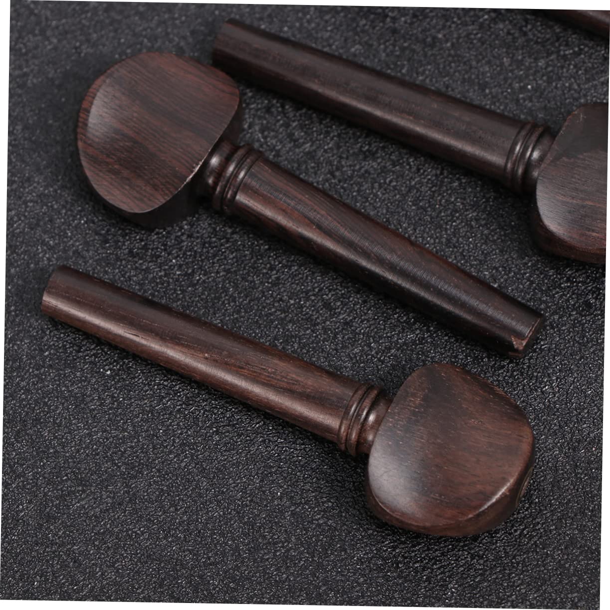 JOINPAYA 4PCS Ebony Wood Tuning Pegs for Violin Durable String Instrument Accessories with Smooth Finish Pre Drilled for Fiddler Replacement