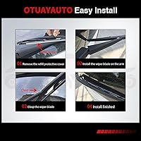 Vista 6 de OTUAYAUTO - Limpiaparabrisas trasero, 2 piezas de limpiaparabrisas trasero de coche, Convencional