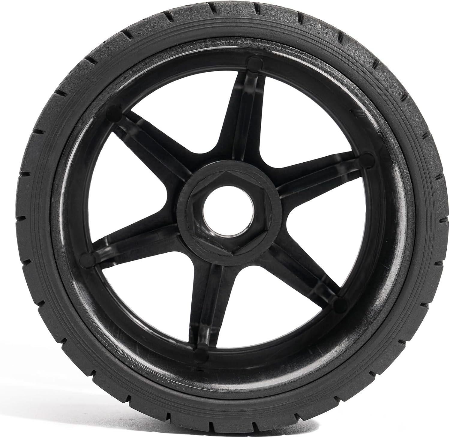 Pre-Glued Wheel & Rally Tire Set for 1/7 1/8 RC Car ARRMA Infraction/Felony, MJX 7303, KM C3, 100 x 40 mm Rubber, 17 mm Hex EVA Insert, 4 pcs, Black