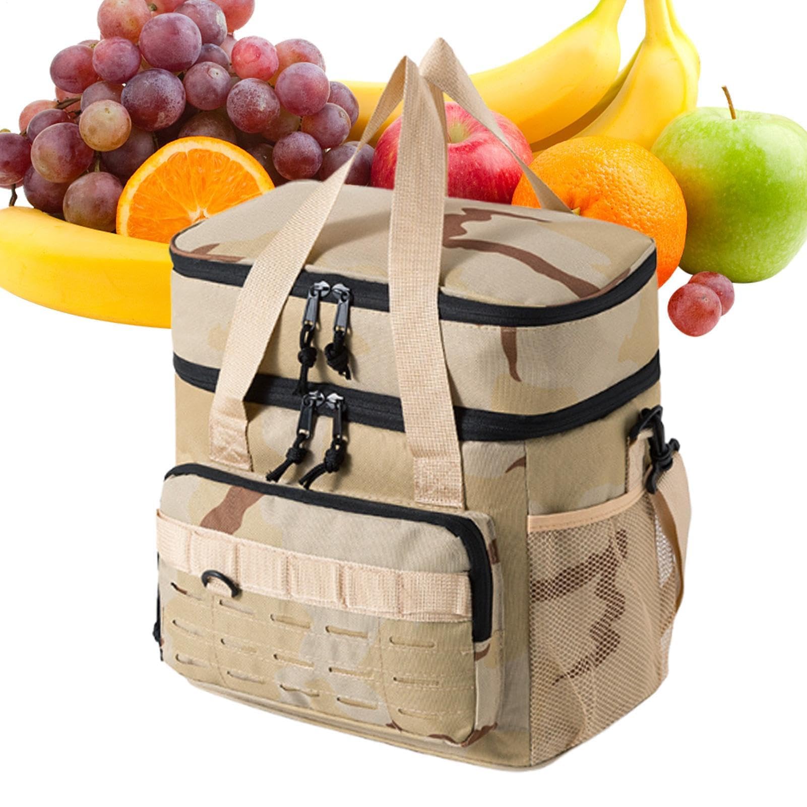 MRKU Bolsa térmica para el Almuerzo - Bolsa isotérmica de 19 litros, contenedor de Hielo a Prueba de Fugas, Bolsa de Transporte Blanda portátil, Almacenamiento térmico