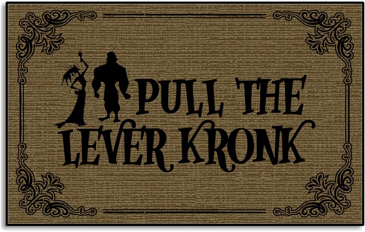 Pull The Lever Kronk Indoor Welcome Mats for Entryway Rugs Indoor Non Slip Door Mat Indoor Doormat for Entryway Mats for Front Door Indoor 30"X18"
