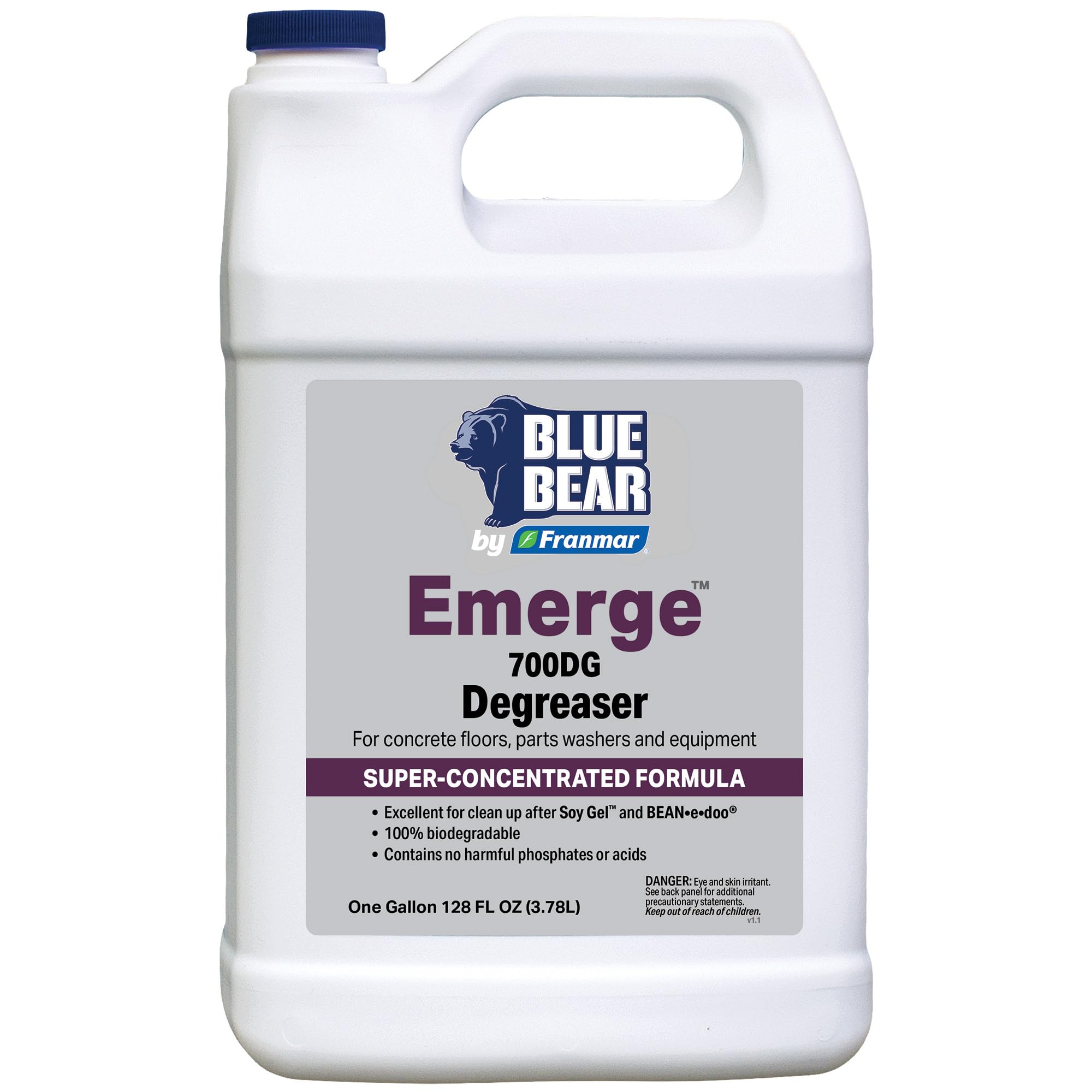 700DG: Emerge Degreaser – Low-Odor, Biodegradable Cleaner Removes Oil, Grease, Dirt & Grime from Concrete, Tile, Wood, Stone & Tools – Safe for Heavy-Duty & Everyday Cleaning – 1 Gal