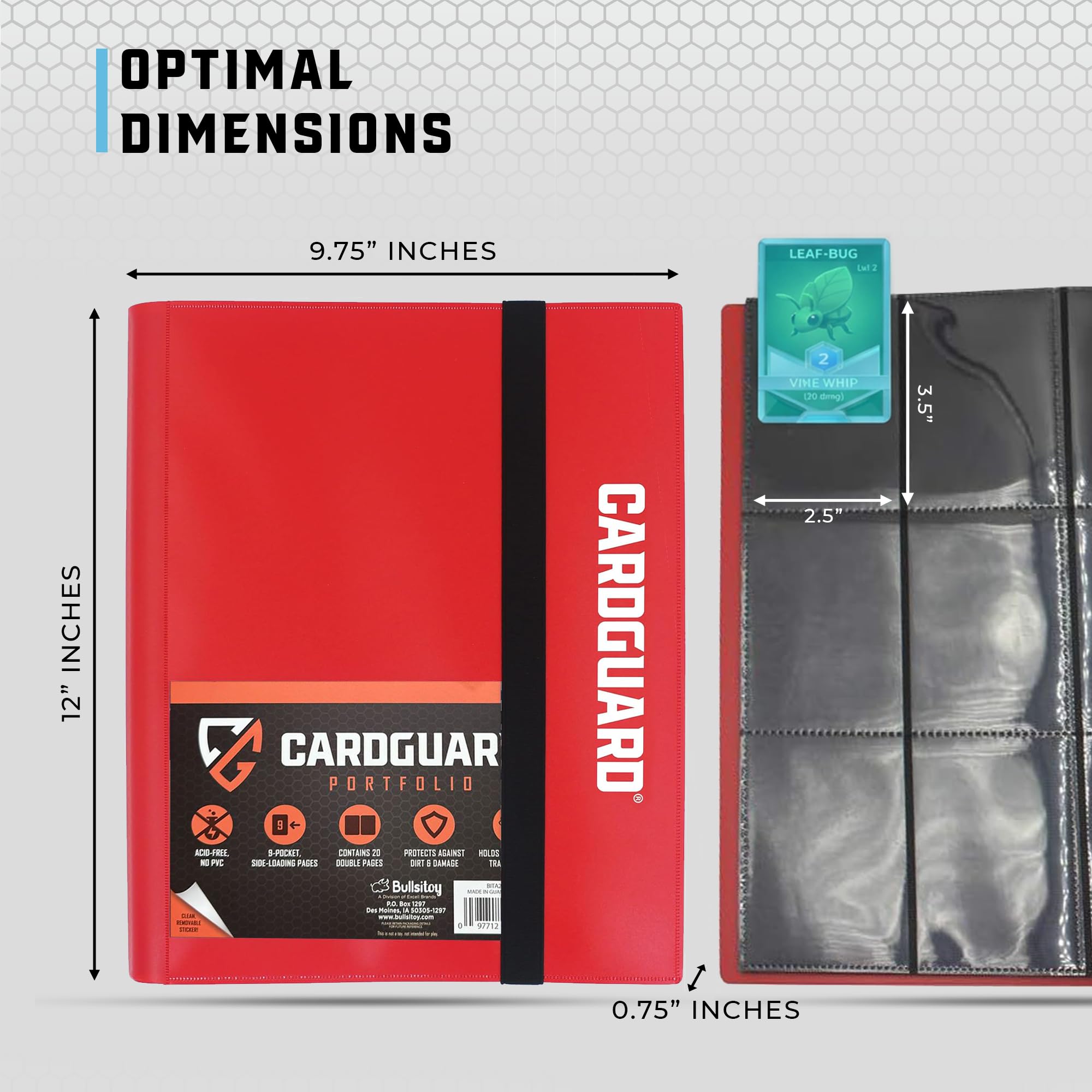 white flare premium booster box Vault X: 9-Pocket Exo-Tec Zip Binder Metallic Red main image 0