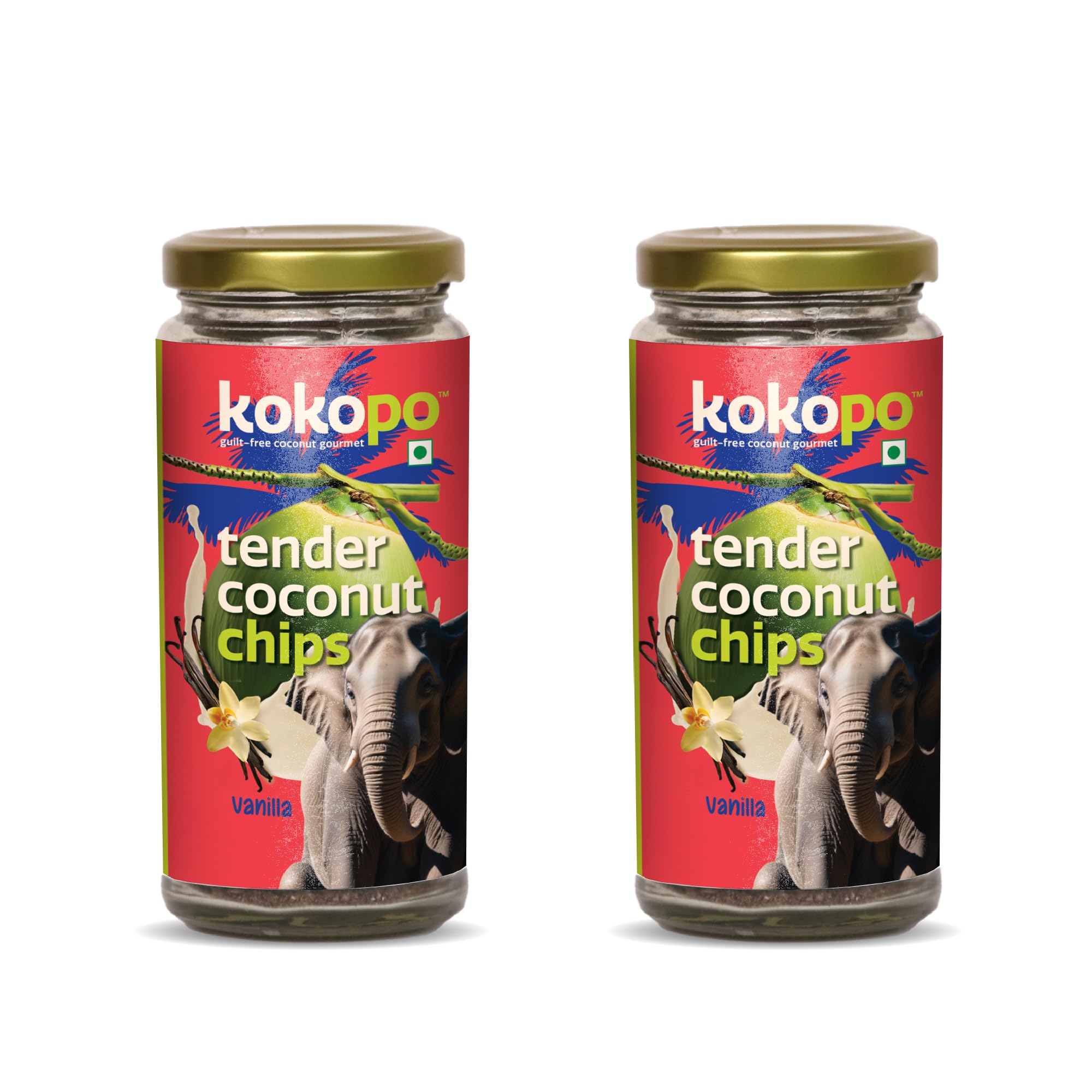 KOKOPO Tender Coconut Vanilla Chips | Crunchy & guilt-free | Pack of 2 | 75g each-image-4