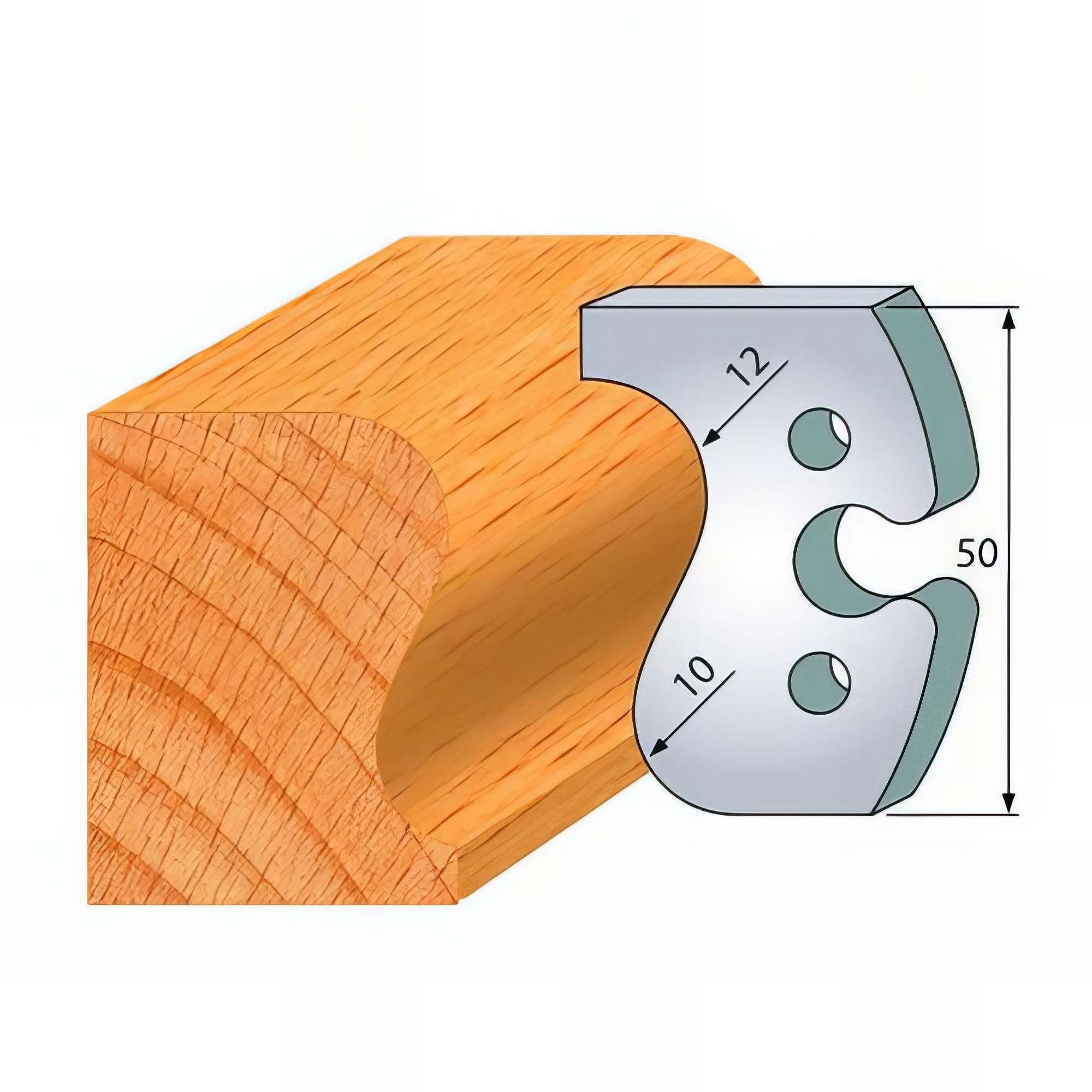 Leman - Jeu de 2 fers profilés acier Ht. 50 mm N°286 Main courante rayon 12 mm - 855.286 - Leman