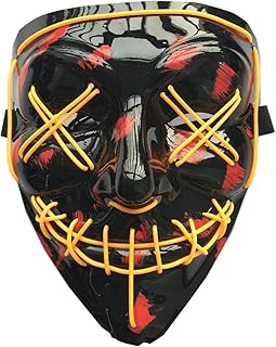 LED هالوين قناع هالوين مخيف تأثيري تضيء قناع لحفلات المهرجان