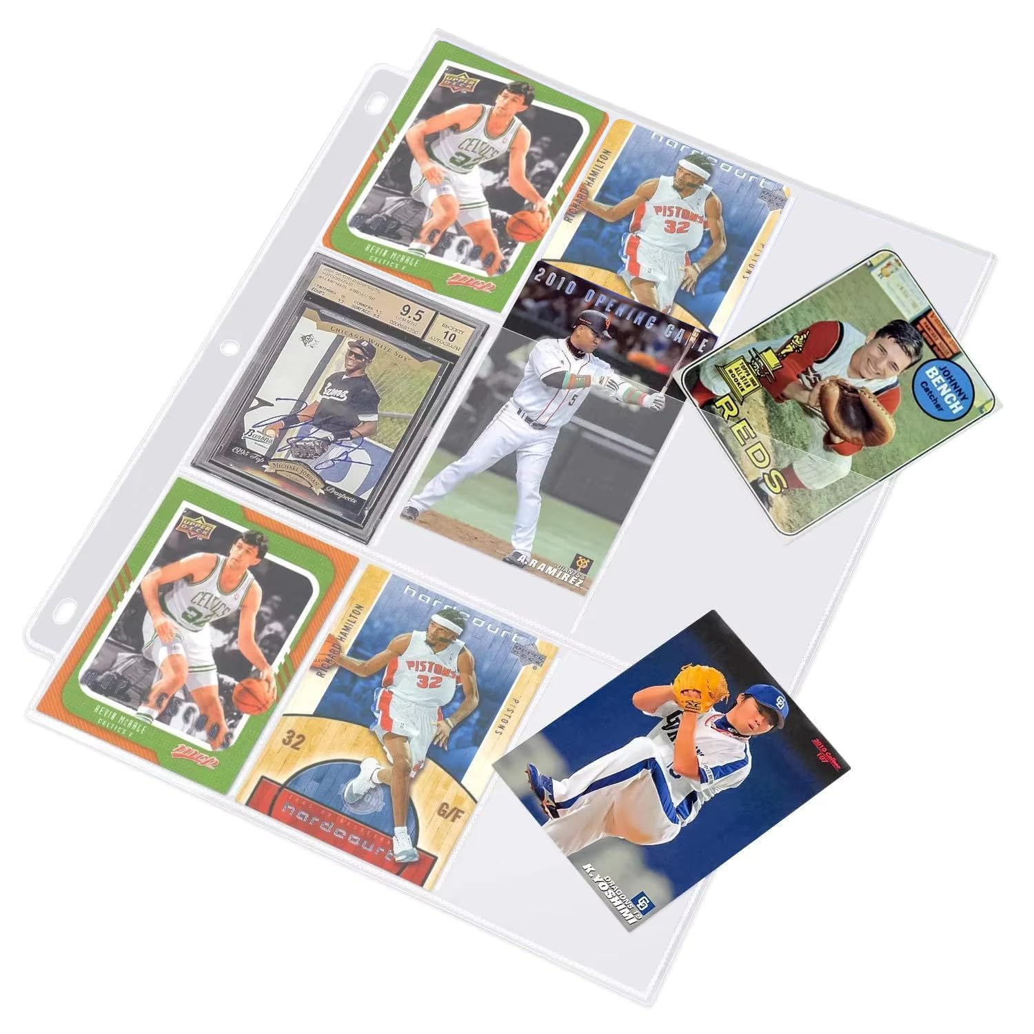 7200 Pockets Sammelkartenhüllen, Premium 9 Pocket 200 Blatt, doppelseitige langlebige Non-PVC-Hüllen, passend für MTG, PKM, Baseball, Fußball, Hockey & Sportkarten, passend für 3-Ringbuch (400 Blatt)