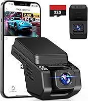 TUIFAC GT803 2.5K+1080P Dual Dash Cam Front & Interior - Hidden Design, IR Night Vision, WiFi App, G-Sensor, 24H Parking Mode, 32GB Card